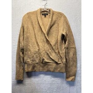 Banana Republic Tan‎ Brown Soft Cozy Wool Blend Surplice Sweater Sz. Small